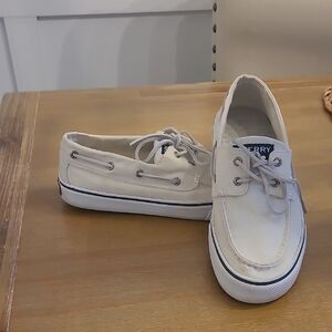 Sperry Off-White Boat Shoes
